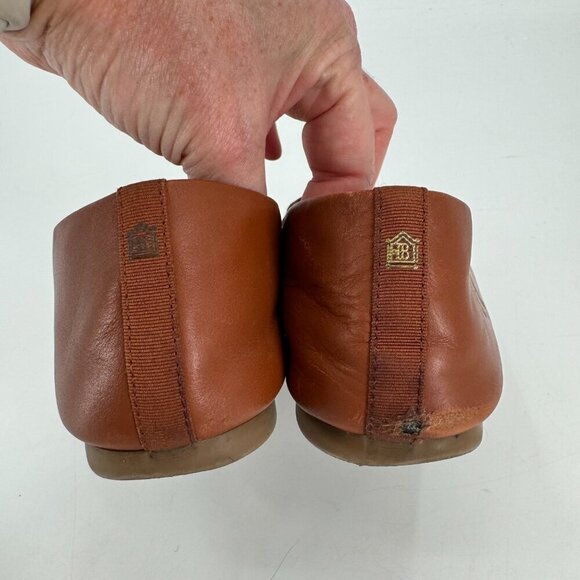 Birdies Whiskey Leather Brown Slip On The Starling Classic Cushioned 8.5 Flats - Picture 4 of 8